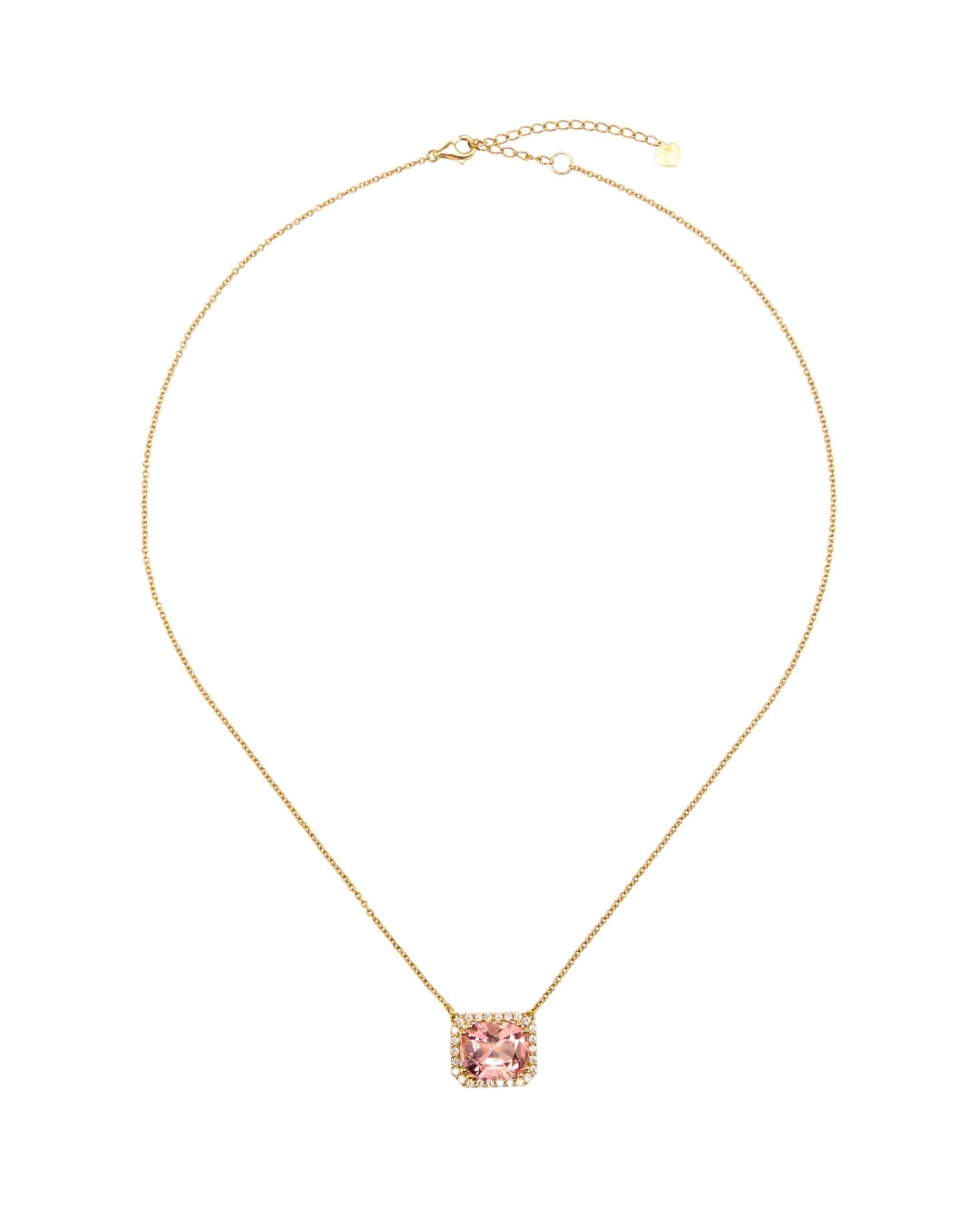 Pink Tourmaline Necklace in 18K Gold - Antonia Y. Jewelry