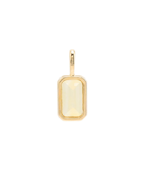 Rectangle Opal Pendant in 9K Gold