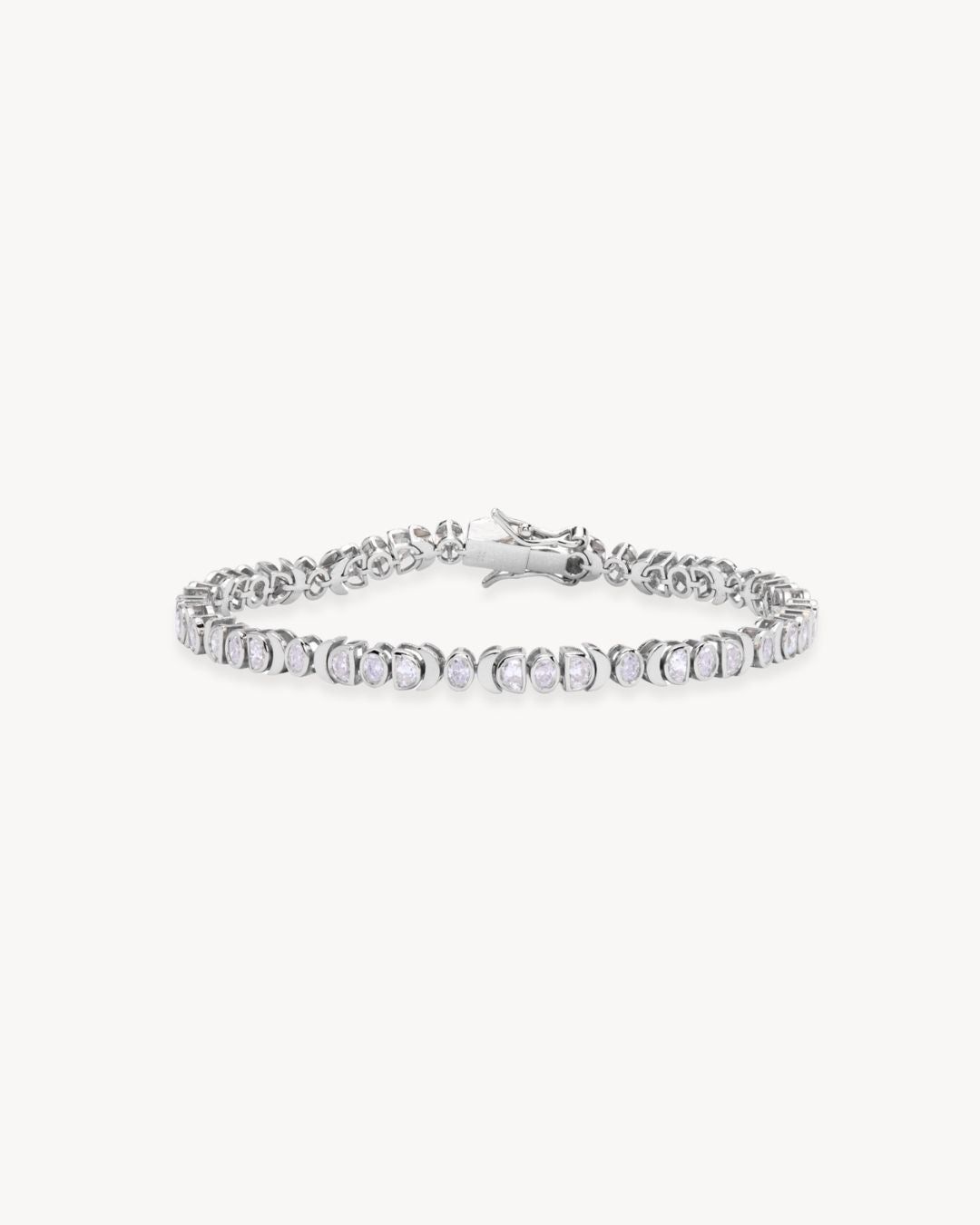 Rhiannon Moon Phase Petite Bracelet in White Gold - Antonia Y. Jewelry