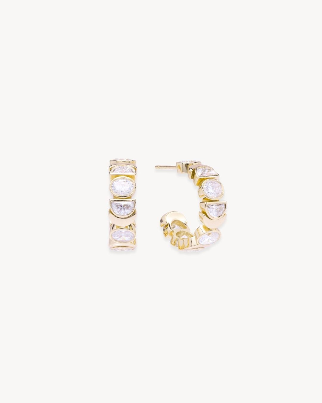 Rhiannon Moon Phase Earrings in Gold - Antonia Y. Jewelry