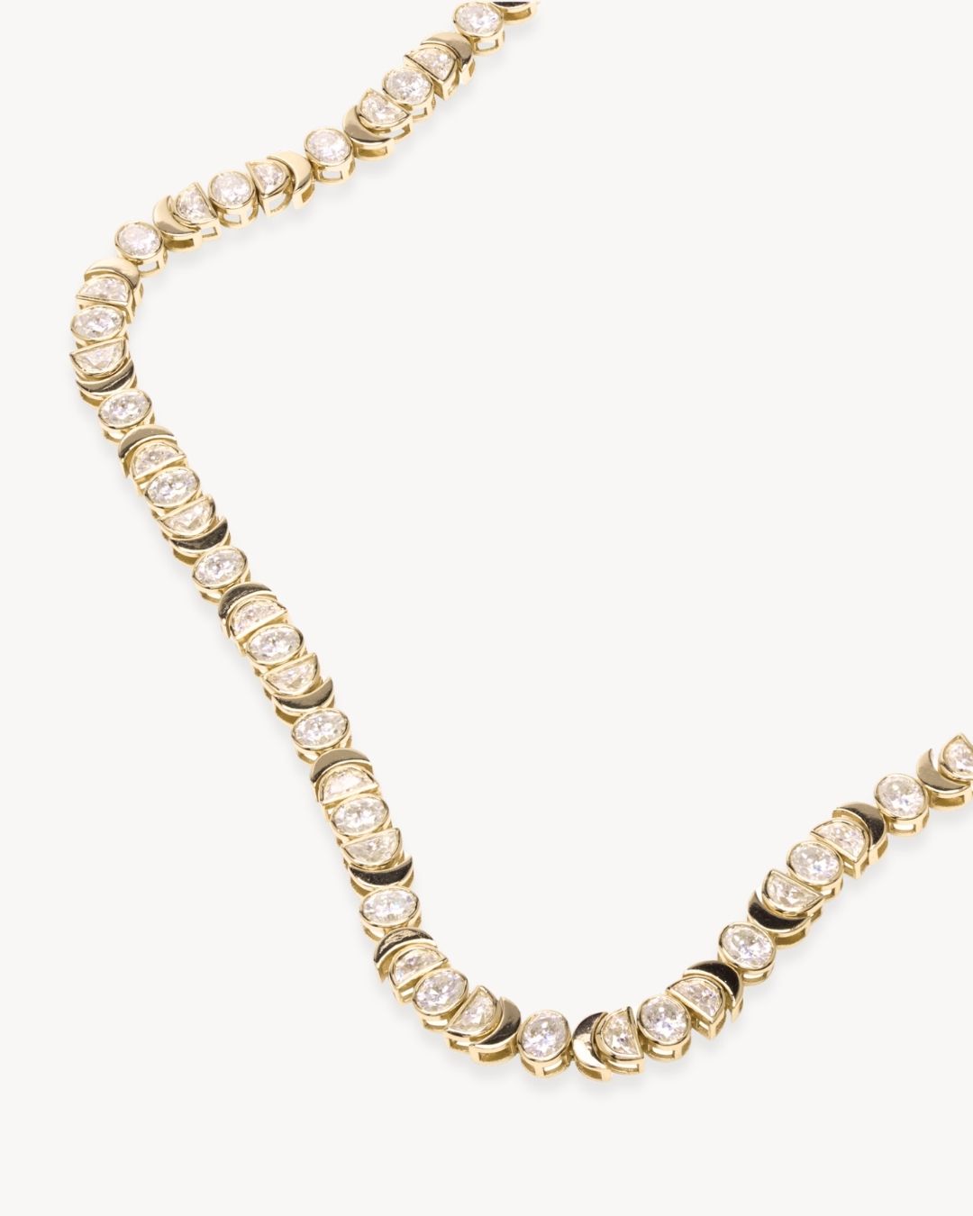 Rhiannon Moon Phase Necklace in Gold - Antonia Y. Jewelry