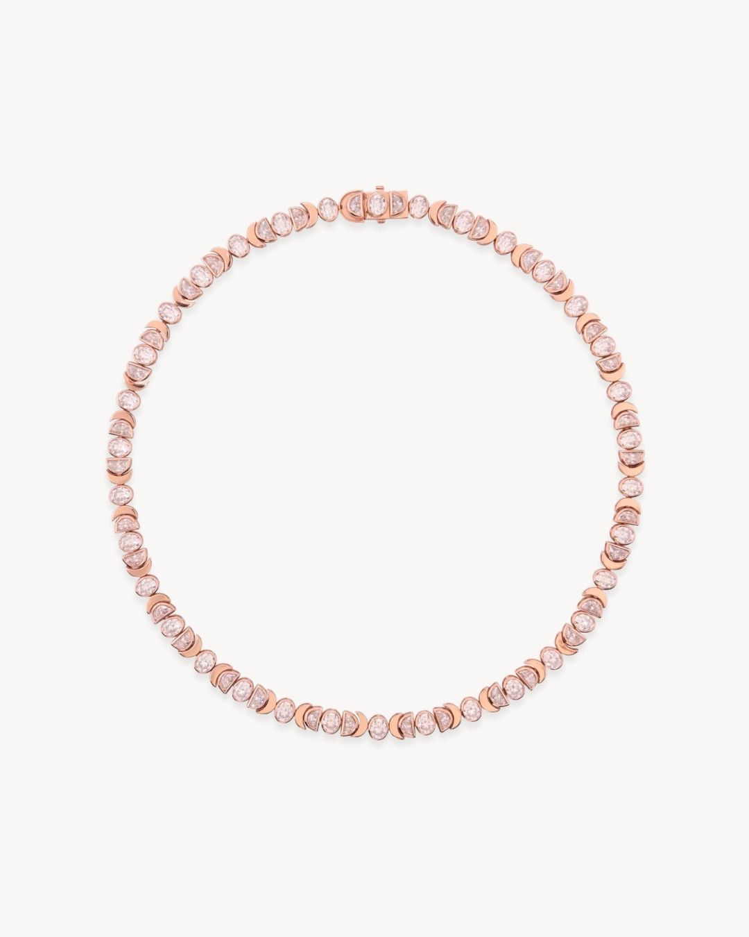 Rhiannon Moon Phase Necklace in Rose Gold - Antonia Y. Jewelry