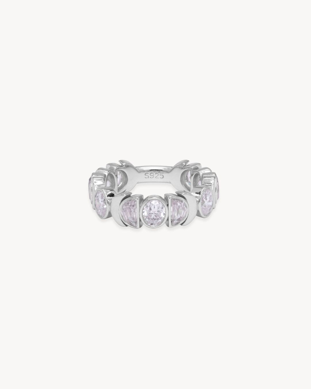 Rhiannon Moon Phase Ring in White Gold - Antonia Y. Jewelry