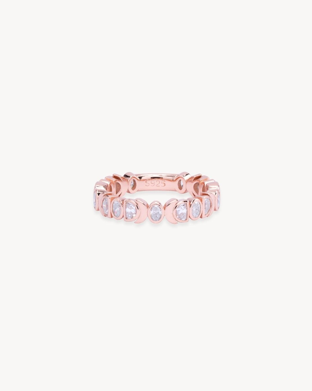 Rhiannon Moon Phase Petite Ring in Rose Gold - Antonia Y. Jewelry