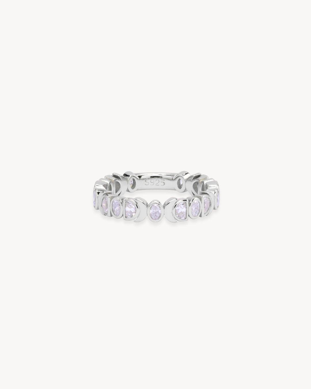 Rhiannon Moon Phase Petite Ring in White Gold - Antonia Y. Jewelry