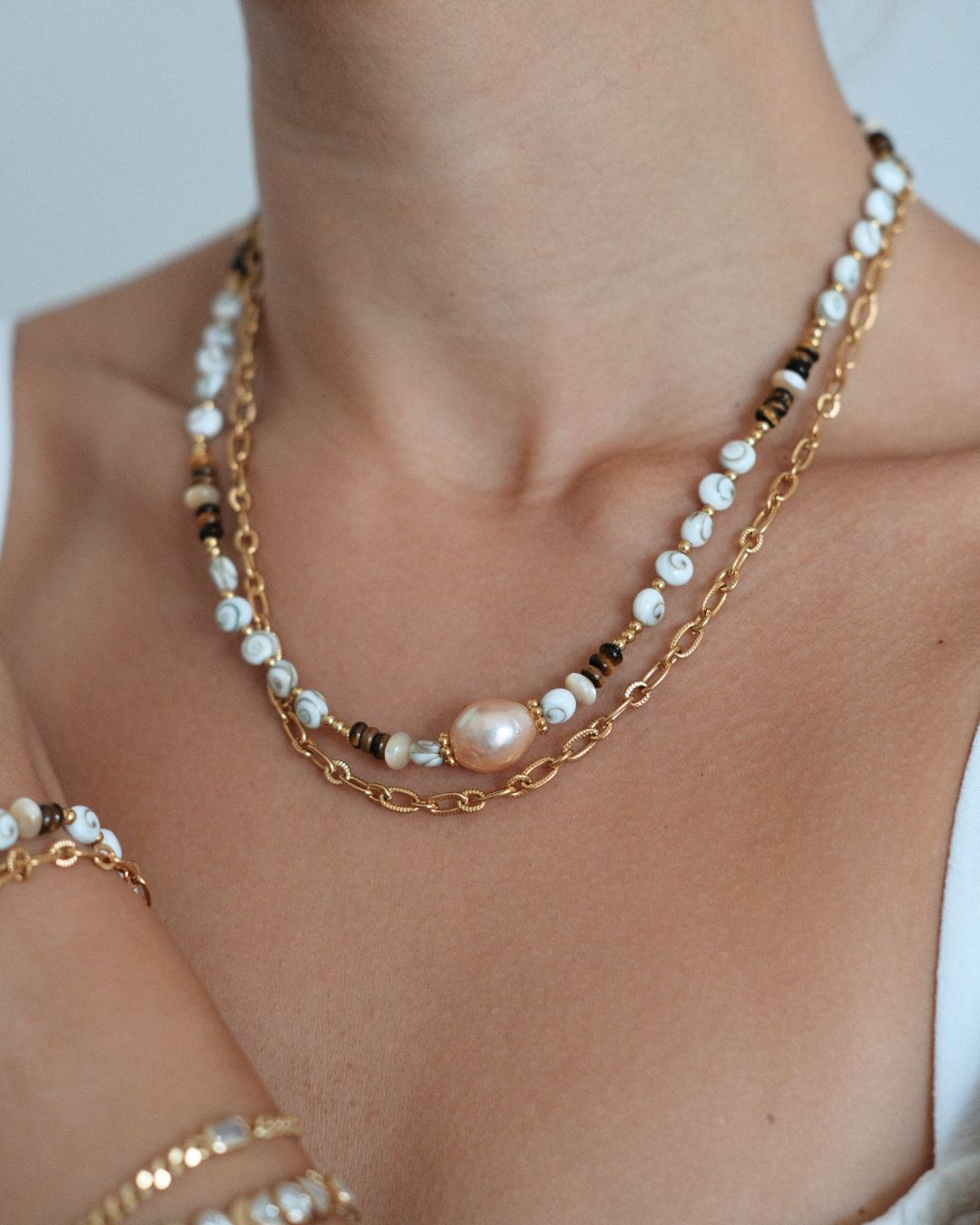 Sandbar Beaded Sautoir Necklace - Antonia Y. Jewelry