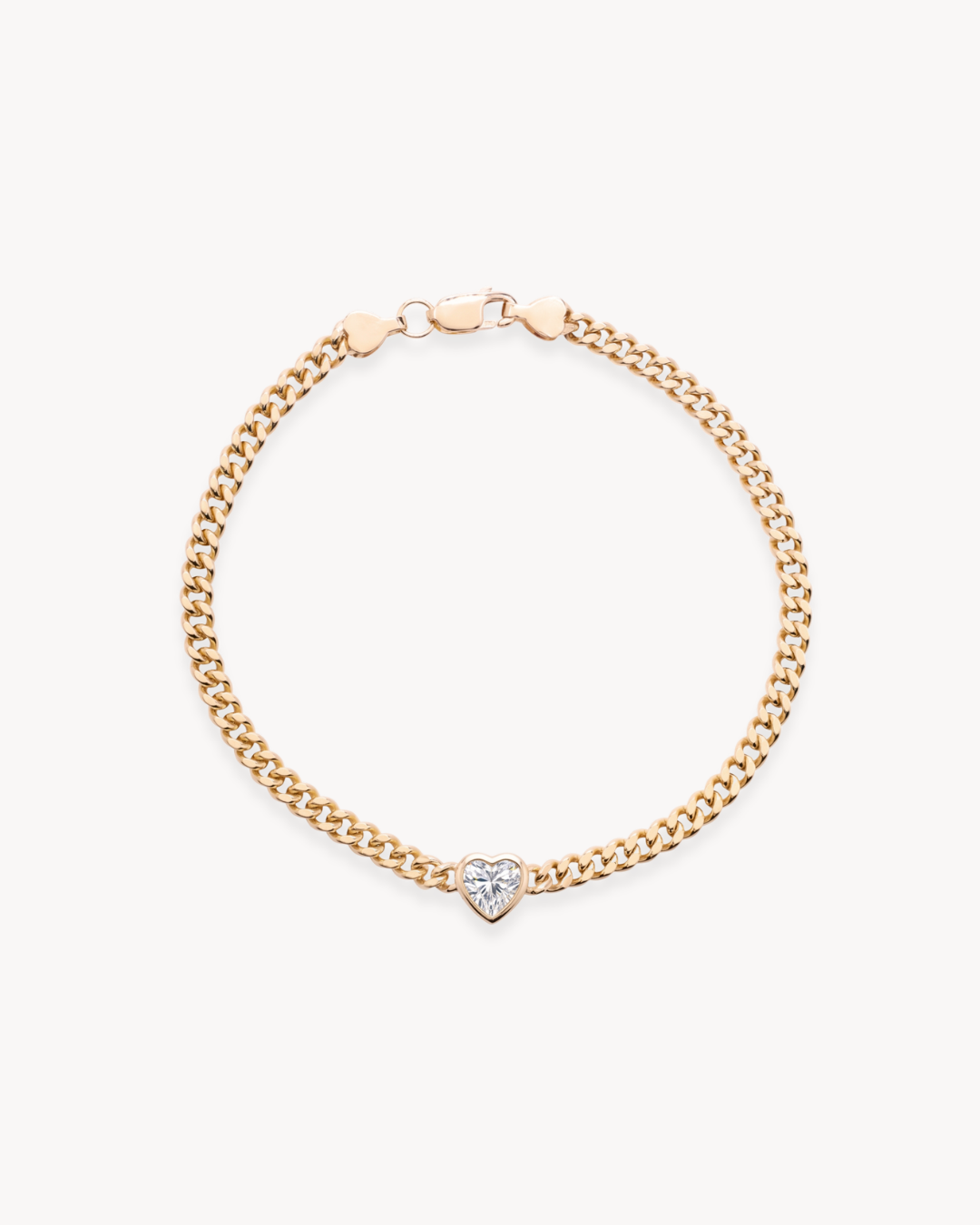Scarlett Lab-Grown Diamond Heart Bracelet in 18K Gold - Antonia Y. Jewelry