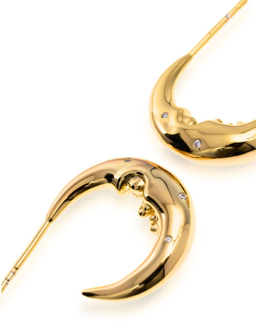 Selene Moon Hoops - Antonia Y. Jewelry