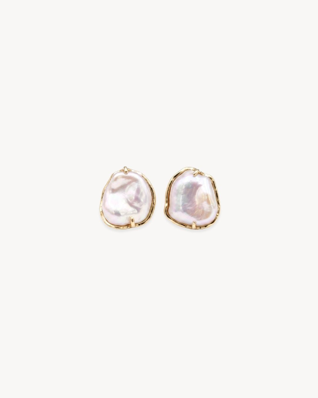 Sirena Stud Earrings with Baroque Pearl - Antonia Y. Jewelry