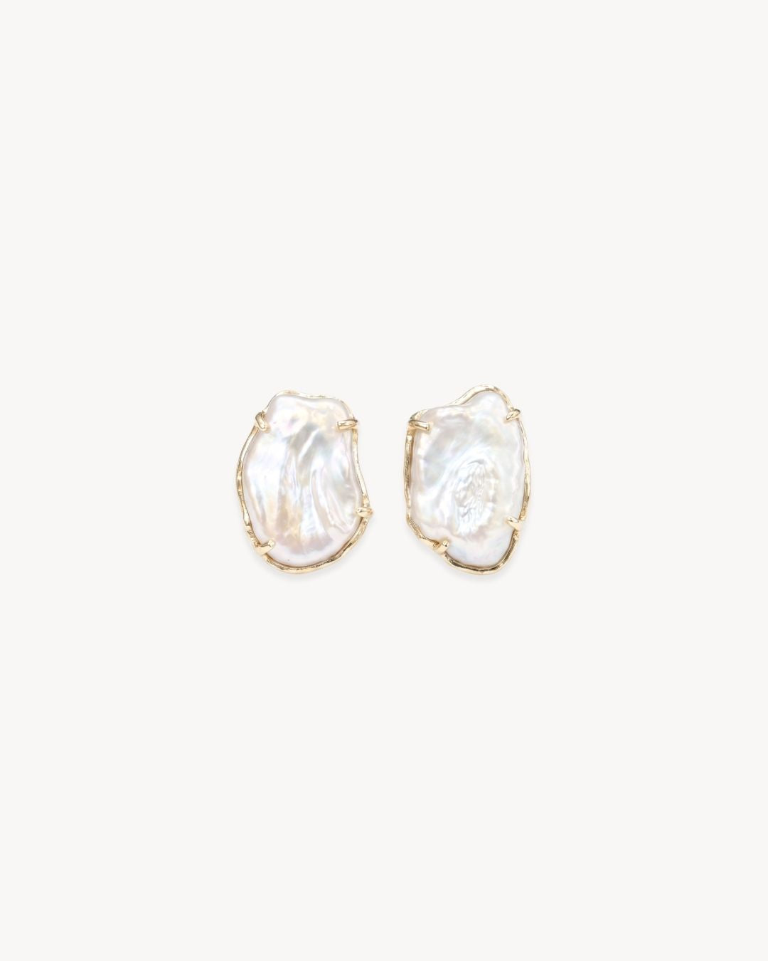 Sirena Stud Earrings with Baroque Pearl - Antonia Y. Jewelry