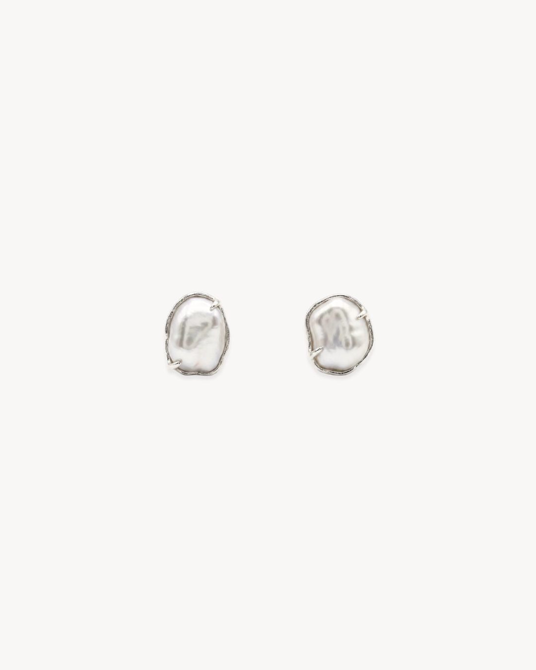 Sirena Petite Stud Earrings with Baroque Pearl - Antonia Y. Jewelry