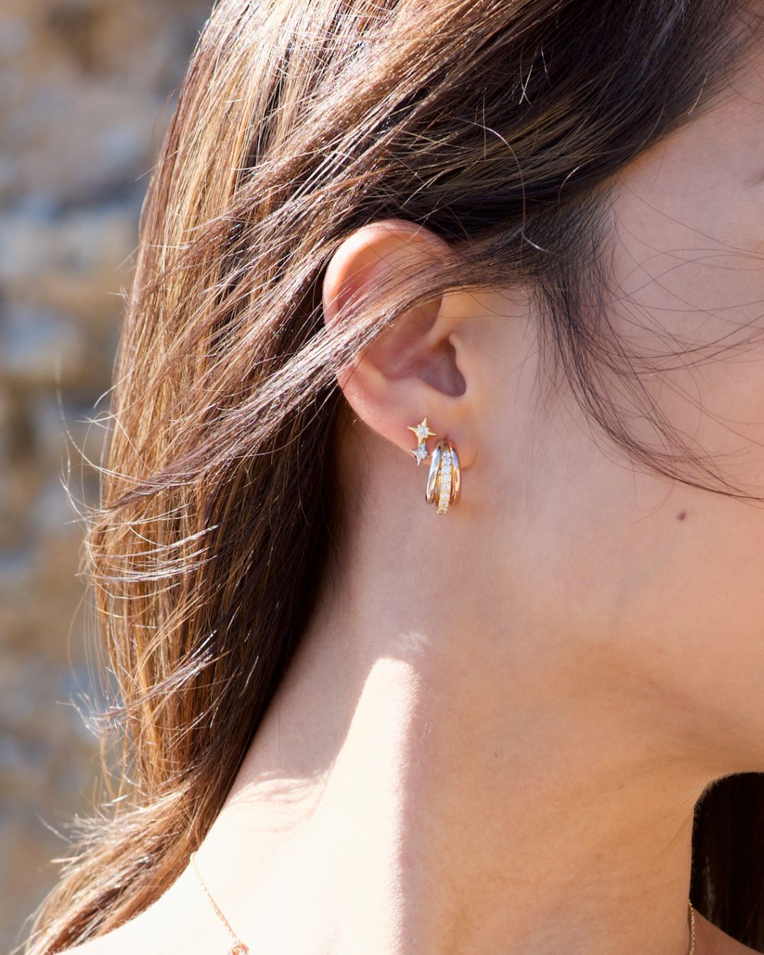 Starry Night Gold Studs - Antonia Y. Jewelry