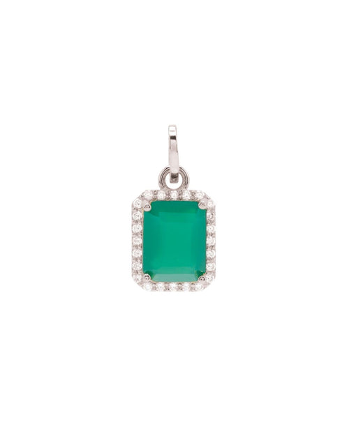 Suri Gemstone Pendant in Green Agate