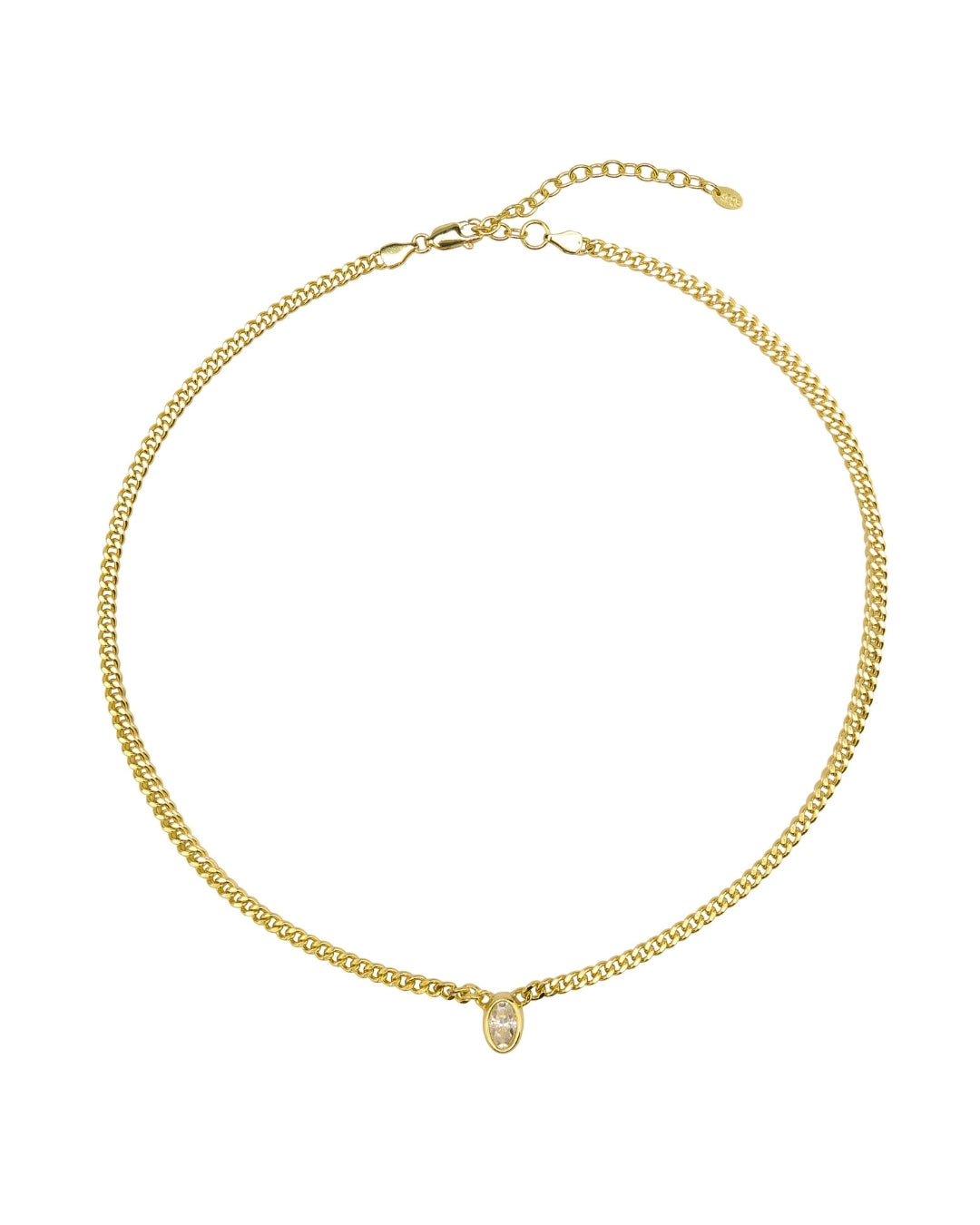 Tahlia Moissanite Chain Necklace - Antonia Y. Jewelry
