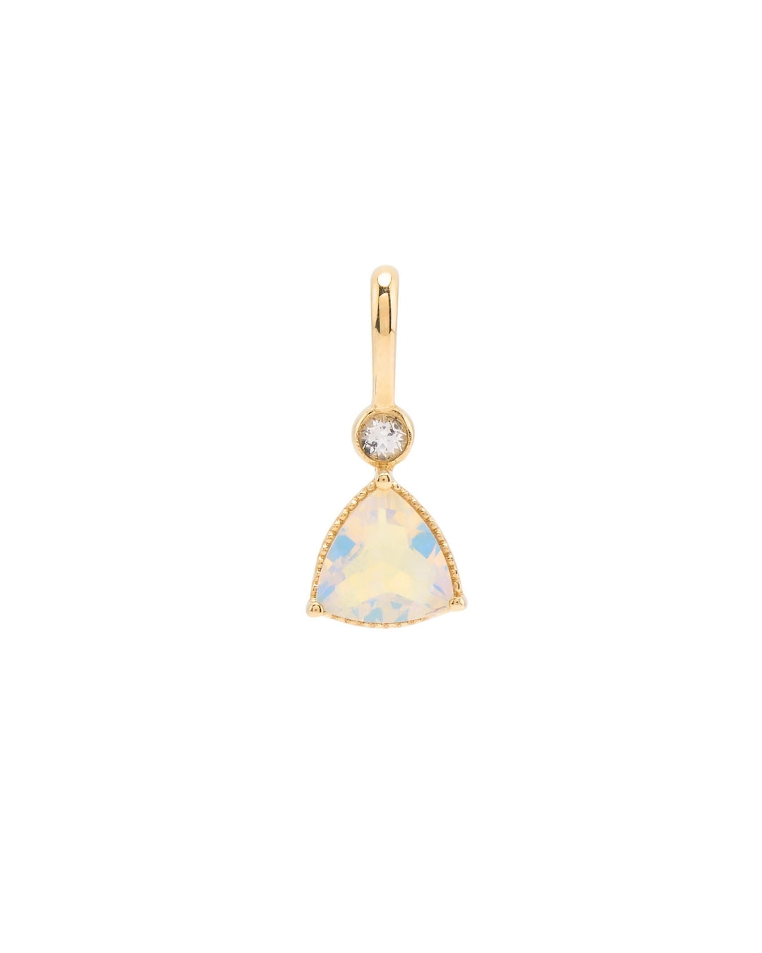 Triangle Opal Pendant in 9K Gold - Antonia Y. Jewelry