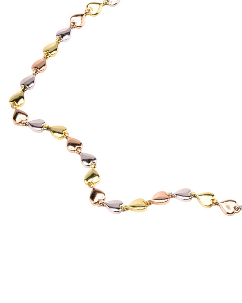 Trinity 3-tone Heart Necklace
