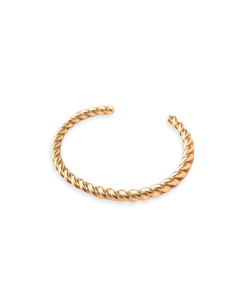 Minimalist Gold Twist Bangle - Antonia Y. Jewelry