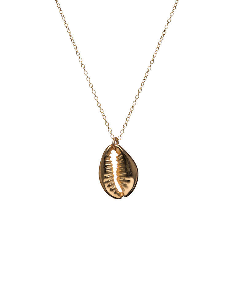 Corlie Matte Gold Shell Necklace - Antonia Y. Jewelry